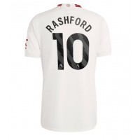 Camisa de Futebol Manchester United Marcus Rashford #10 Equipamento Alternativo 2023-24 Manga Curta